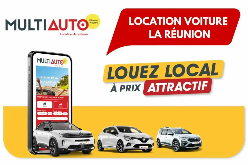 Location de voiture à La Réunion - Louez local à prix attractif avec Multi Auto