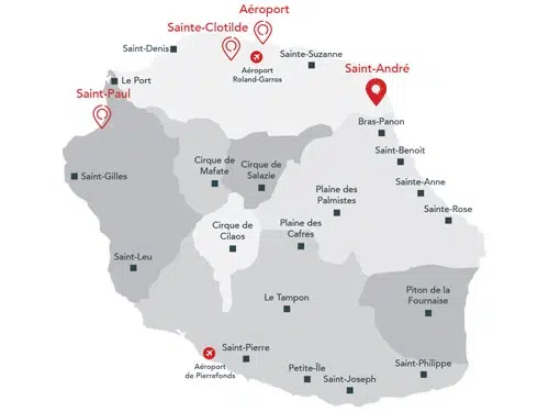 Carte de l'agence Saint-André